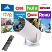 Smart Mini Projector - 4K with WiFi 6 & Bluetooth 5, Portable Android 11, Aut...