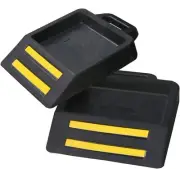 2 Packs Pallet Jack Stopper Premium Rubber Wheel Chock for Trailer or Pallet ...