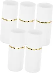 EXQUIMEUBLE 5pcs Plastic Liquid Bottle Sponge Head: 20ml Empty Refillable Applicator Bottles Travel Cosmetic Lotion Storage Container For Applying Ink Portion Control