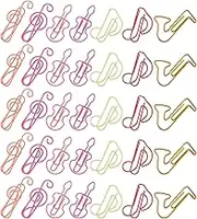 Beavorty 60pcs Note Paper Clip Office Document Clips Music Note Shaped Paper Clips Document Paper Clips Fashion Paper Clip Music Note Clips Trendy Decor Large Paper Work Cartoon Metal