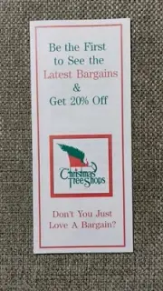 CHRISTMAS TREE SHOPS STORE JOB APPLICATION, FLYER 2000s CAPE COD
