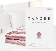 Tanzee Rose Gold, Vegan Art Silk, Tanning Sheet Protector - Help Prevent Fake Self Tan, and Spray Tan, Transfer Onto or Stain Your Sheets - Large Size