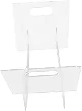 ULTECHNOVO Vinyl Record Holder Vinyl Record Stand Vinyl Record Display Shelf Vinyl Record Storage Holder for Vinyl Record Book and Record Organizer Music Album Holder Acrylic Transparent