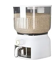 Grain Storage, Rice Storage Container, Sealed Storage Dispenser, Press Type, Kitchen Shops, Rice, 13 Pound Dry Food Containers, Grain for Nuts, Beans