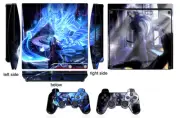 Skin Sticker for PS3 PlayStation 3 Slim and 2 controller skins Q009