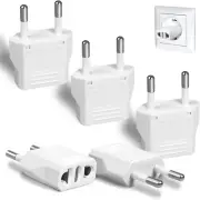 6 Pack US to Europe Plug Adapter - Type C European Travel Adapter, Wall Plug Pow