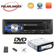 Single 1 Din Car Radio DVD CD MP3 Player Audio Stereo FM Bluetooth In-dash Unit