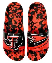 Hype Unisex TTU Red Raiders Slydr Slide Sandal - Black/Scarlet