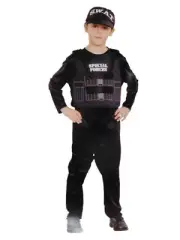 Boys Special Forces S.W.A.T. Police Halloween Costume Medium 7-8