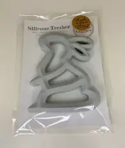 Silicone Bunny Teether / Baby Teething Toy, Chew Toy, Grey