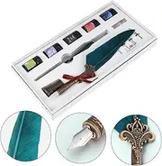 CIMAXIC Crystal Glass Pen Set Retro Pen Kit Art Supplies Home Office Accessories Unique Writing Tools