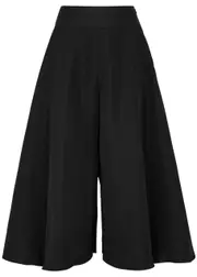Palmer//harding Tender Wide-leg Taffeta Culottes - Black - 16 (UK16 / XL) 16 (UK16 / XL)
