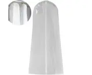 Breathable Garment Bag Protective Cover for Wedding Dresses Evening Dresses Suits Coats Anti-Dust Wedding Dress Garment Bag White 180 cm