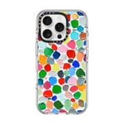 iPhone 16 Pro Clear Case MagSafe Compatible Polka Daub Pebbles