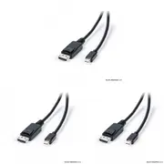 3x Connect Cable Male 4K Mini DP to DisplayPort Cable Connector Extender 1m BLK