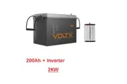 VoltX 12V 200Ah Lithium Battery + VoltX 12V 2KW Pure Sine Wave Inverter