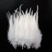 Happy Feather 100PCS Saddle Hackle Rooster Feather for Crafts, 5-7 Inch