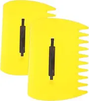 Generic 1 Pair Fall Leaf Clip Garden Rake Leaf Collector Plastic Rake for Leaves Gardening Tools Leaves Pickup for Yard Lawn Tool Plastic Yellow