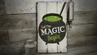 Cauldron Novelty Distressed Sign, Personalized Wood Sign
