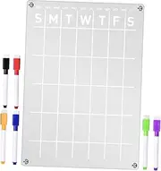 Generic 1 Dry Erase Board Acrylic Planner for Fridge Memo Reminders Easy Wipe Clean for Kitchen Organization Scheduling with Markers