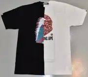 2003 A BATHING APE BAPE x NEIGHBORHOOD NHBA CREW TEE 1/2 NH 1/2 BA COMBO NIGO MD
