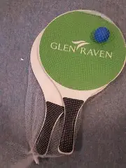 Ping Pong Paddles 2 Player Table Tennis Set Large Paddles w/ "Glen Raven" logo