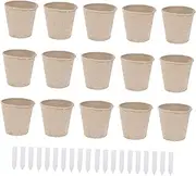 MERRYHAPY 1 Set Biodegradable Gardening Peat Pots Plant Nursery Starter Cups Labels for Easy Planting for Germination and Transplanting