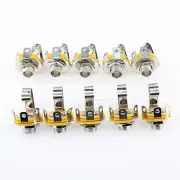 10PCS 6.35mm Mono Female Plug Audio Microphone Jack Panel Mount Socket Connector