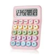 Electronic Calculator,12 Digits Large LCD Display Small Desktop Calculator,Pi...
