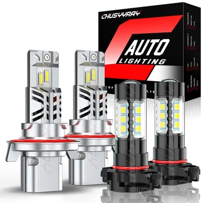 For Jeep Gladiator 2020-2023 4X Combo LED Faros Altos/Bajos Bombillas antiniebla (for: Jeep)