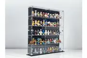 BrickFans Premium 5-Tier Wall Mounted Display Cases for Minifigures - 12 Minifigures Wide