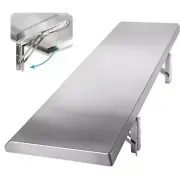 Folding Concession Shelf 36" x 12", Stainless Steel Drop Down