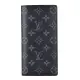 【Louis Vuitton 路易威登】經典Monogram Eclipse帆布花紋BRAZZA對折直立長夾(M61697 黑)