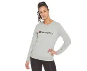 Champion Women's Script Crew Sweater - Oxford Heather