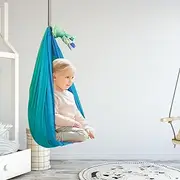 AwObEpl Sensory Swing Double Layer Kids Sensory Swing Holds up to 200 lbs Comfortable Indoor Cuddle Swing with 360° Swivel Hardware for Children Adults Indoor Outdoor