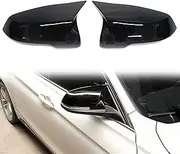 One Pair Wing Side Rear View Mirror Cap Rearview Mirror Cover Replacement for BMW X1 X2 F48 F49 F39 F44 F52 G29 2 Series Touring (Color : Glossy Black)