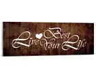 inspirational wall art canvas Love The Best Life Canvas