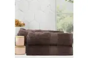 4pc Renee Taylor Stella Bath Sheet Towel 160cm Soft Bamboo Cotton 650 GSM Cocoa