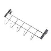 5-Hooks Clothing Coat Towel Hanger Rack Holder Shelf Over Door Home Bathr-UI