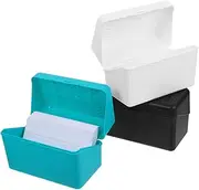 jojofuny Modern Pp Plastic Notecard Storage Box Compact Space-saving for Business Office School Students