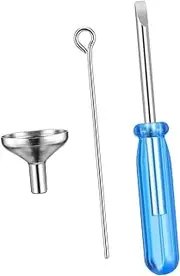 1Set Mini Stainless Steel Funnel Kit for Cremation Jewelry Filling Includes Funnel Filler Stick Screwdriver for Urn Pendants Keepsakes