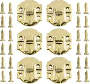6Pcs Antique Latch Hasps， Wooden Box Bucklelock Forjewelry Box/Gift Box/Doll Hou