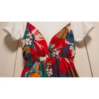 在飛比找蝦皮購物優惠-全新]日系花樣2件式細肩 短連身裙 小洋裝