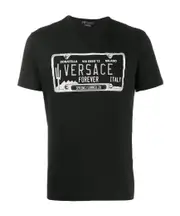 registration plate print T-shirt S,XL,L,M Black