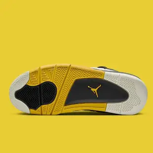 【NIKE 耐吉】休閒鞋 Air Jordan 4 Retro Vivid Sulfur W 硫磺 白黃黑 女鞋 男段 AQ9129-101