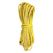 Flat Braided Leather Cord 5mm 10m Yellow Craft Strip for Jewelry 32.8ft