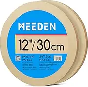 MEEDEN Round Wood Canvas Panels: 3/4" Deep 12" Dia Round Wooden Canvas Panel - Pack of 2 Cradled Wood Art Boards for Pouring Art, Crafts, Painting