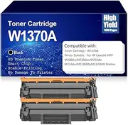 with Chip Compatible W1370A Toner Cartridges High Yield Black Toner Cartridge Replacement for HP Laserjet MFP M208dw M232dwc M232dw M233dw M233SDN M233SDW Printer,Black-2PC