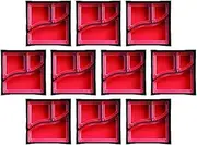 Set of 10, D.X Dividers for 6 Square Vermilion Black [Shokado]