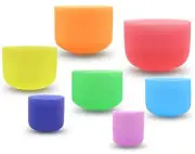Coloured Crystal Singing Bowl Set - 432Hz Perfect Pitch 7 Large Bowls 15cm-30cm